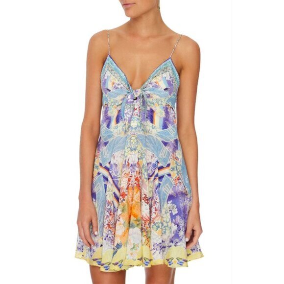 Camilla Girl In The Kimono Short Dress With Tie Front Medium b96E - Picture 9 of 9